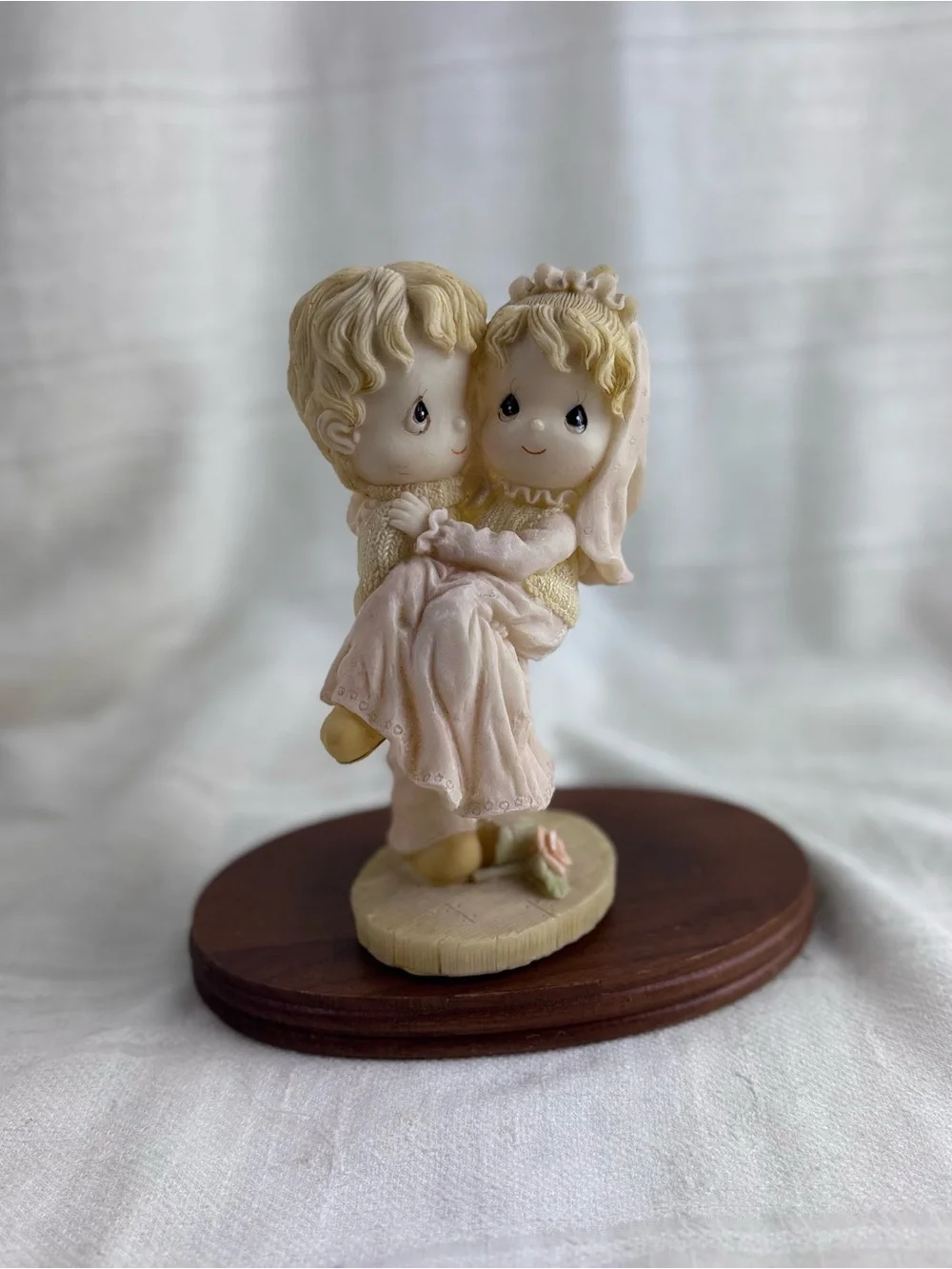 8” Enesco 2001 Bless You Two Bride & Groom Figurine Wedding Cake Topper